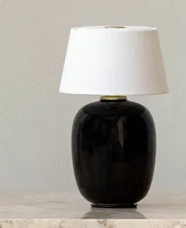 Stolové lampy Audo Copenhagen Audo Torso stolová lampa na batérie, čierna