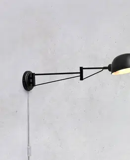 Nástenné svietidlá Markslöjd Nástenné svetlo Portland, 2x nastaviteľné, čierna