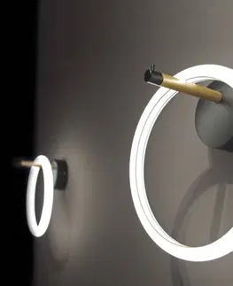 Nástenné svietidlá Marchetti Nástenné LED svietidlo Ulaop, jeden kruh, čierne