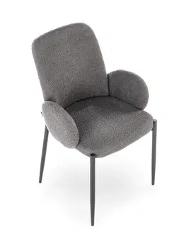 Jedálenské stoličky HALMAR K477 jedálenská stolička sivá / čierna