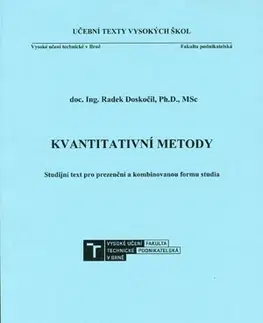 Pre vysoké školy Kvantitativní metody (2.vydání) - Radek Doskočil