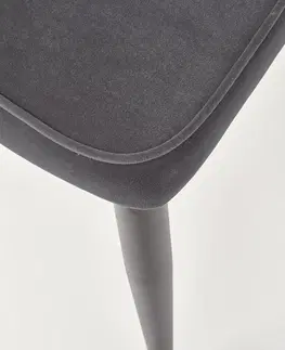 Jedálenské stoličky HALMAR K365 jedálenská stolička sivá / čierna