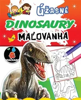 Pre deti a mládež - ostatné Maľovanka so 6 hračkami - Úžasné dinosaury