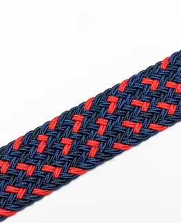 nohavice Pružný golfový opasok elastický pletený modrý a tmavomodrý