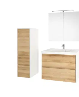 Kúpeľňový nábytok MEREO - Opto, kúpeľňová skrinka s keramickým umývadlom 61cm, biela CN910