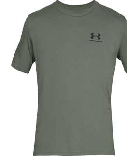 Pánske tričká Pánske tričko Under Armour Sportstyle Left Chest SS Pitch Gray - S