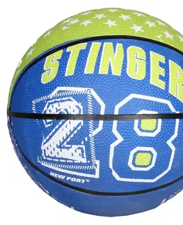 Basketbalové lopty Basketbalová lopta MERCO Print Mini veľ. 3 - modrá - zelená
