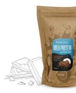 Športová výživa Protein & Co. MILK PROTEIN – lactose free 1 kg + 1 kg za zvýhodnenú cenu Zvoľ príchuť: Chocolate brownie, PRÍCHUŤ: Salted caramel