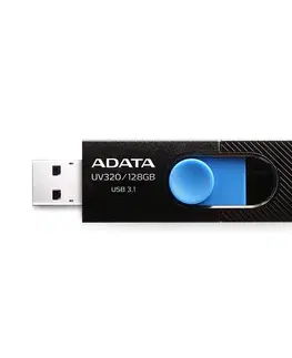 USB Flash disky USB kľúč A-DATA UV320, 128GB, USB 3.1 - rýchlosť 80 MB/s, Black (AUV320-128G-RBKBL)