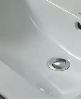Kúpeľňa DURAVIT - ME by Starck Umývadlo nábytkové, 830x490 mm, s prepadom, s otvorom na batériu, WonderGliss, biela 23368300001