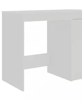 Pracovné stoly Písací stôl so zásuvkami a skrinkou 140x50 cm Dekorhome Dub sonoma