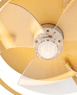 Stropne ventilatory Stropný ventilátor zlatý vrátane LED s diaľkovým ovládaním - Kees