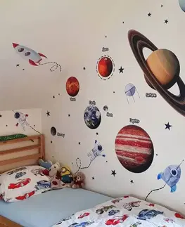 Nálepky na stenu Nálepky na stenu pre deti- Vesmír a planéty