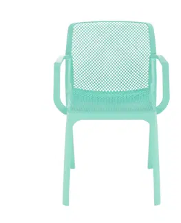 Záhradné stoličky a kreslá Stohovateľná stolička, mentolová/plast, FRENIA