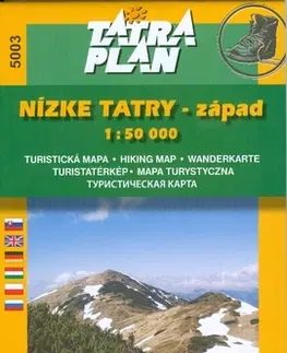 Turistika, skaly TM 5003 Nízke Tatry - západ 1:50 000 - slov.