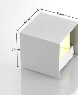 Nástenné svietidlá Arcchio Nástenné svetlo Zuzana tvar kocky G9 stmievateľné