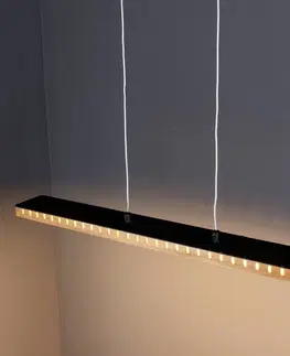 Závesné svietidlá Eco-Light LED závesné svetlo Solaris 3-step-dim drevo 70 cm