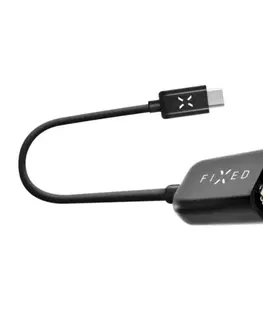 USB káble FIXED OTG dátový kábel micro USB  USB-C 0.2 m, čierny FIXA-CTOA-BK