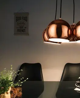 Svietidlá LuxD 21373 Dizajnová závesná lampa Briella- zlatoružová závesné svietidlo