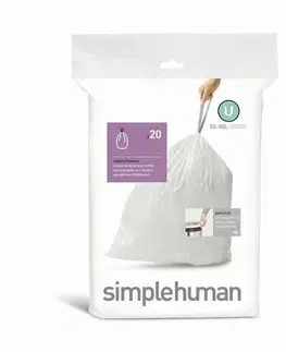Odpadkové koše Simplehuman Vrecká do odpadkového koša U 55-80 l, 20 ks