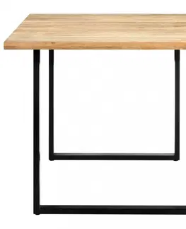 Jedálenské stoly Jedálenský stôl mangovníkové drevo/kov 180x90x76 cm