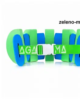Nafukovacie kolesá Plavecký pás AGAMA Swim 11 dielov - zeleno-modrý