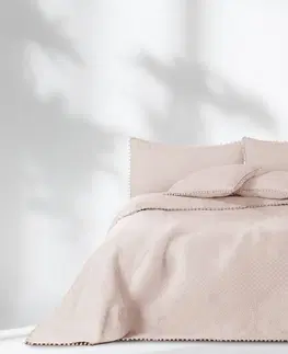 Prikrývky na spanie AmeliaHome Prehoz na posteľ Meadore púdrová, 220 x 240 cm