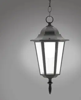 Záhradné visiace svietidlá Visiaca záhradná lampa Liguria 1047HB black LW1