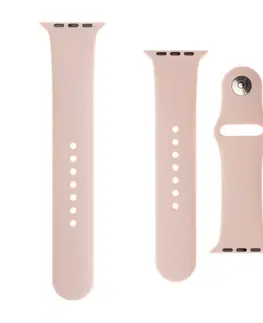 Príslušenstvo k wearables FIXED Set silikónových remienkov pre Apple Watch 384041 mm, ružový FIXSST-436-PI
