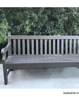 Záhradné lavice KONDELA Kolna drevená záhradná lavička 124 cm sivá
