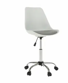 Kancelárske kreslá Kancelárska stolička, biela/sivá, DARISA NEW