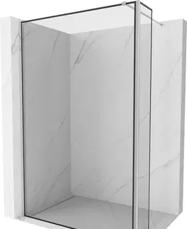 Sprchové dvere MEXEN/S - Kioto Sprchová zástena WALK-IN 100 x 30 cm, čierny vzor, chróm 800-100-212-01-70-030