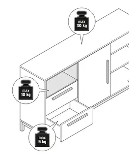 Buffets & Sideboards Odkladacia skrinka »Eklund« so zásuvkami a dvierkami