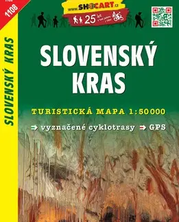 Turistika, skaly Slovenský kras 1:50 000 TM 1108
