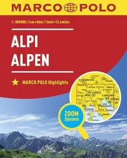 Európa Alpy - Alpen 1:800 000