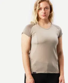 turistic Dámske tričko s krátkym rukávom MT500 na turistiku z vlny merino