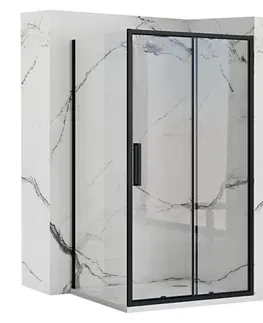 Sprchovacie kúty REA/S - Sprchový kút s posuvnými dverami Rapid Slide 150 a pevnou stenou 100 KPL-09870
