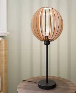 Stolové lampy Envostar Envostar Clay stolová lampa, preglejka breza, 47cm