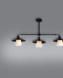 Moderné lampy do obývačky Loft Závesné svietidlo 3x60w E27 Čierna