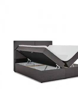 Boxspring Boxspringová posteľ AMBER 160 Eltap Soft 11 (ekokoža) - čierna