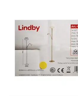 Lampy Lindby Lindby - Stojacia lampa JOST 1xE27/10W/230V + 1xE14/5W 