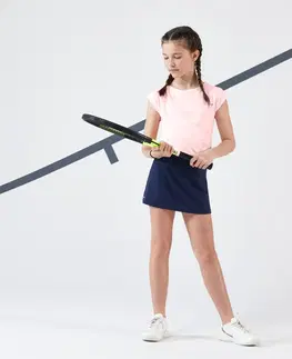 bedminton Dievčenská sukňa TSK100 na tenis tmavomodrá