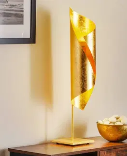Stolové lampy Knikerboker Knikerboker Hué stolná lampa lístkové zlato 70 cm