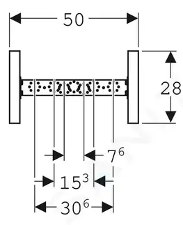 Kúpeľňa GEBERIT - Duofix Montážny prvok priečneho nosníka na nástennú armatúru na omietku 111.770.00.1