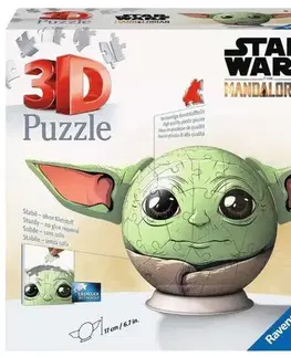 Limitovaná edícia Ravensburger 3D Puzzle-Ball Star Wars: Baby Yoda s ušami 72 Ravensburger