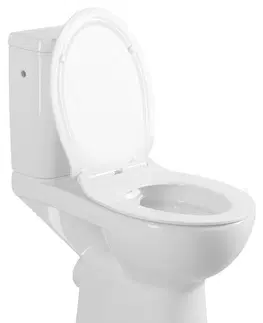 Kúpeľňa SAPHO - HANDICAP WC kombi misa zvýšená Rimless, zadný odpad, biela K11-0221