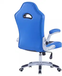 Kancelárske stoličky Herné kreslo umelá koža Dekorhome Modrá
