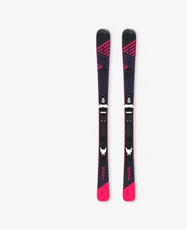 lyžiar Detské zjazdové lyže Boost 500 s viazaním modro-ružové