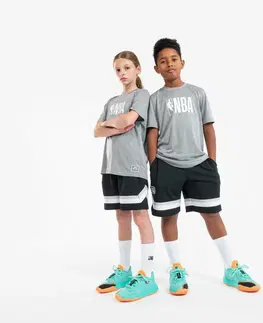 nohavice Detské basketbalové šortky SH 900 NBA čierne