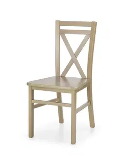 Jedálenské stoličky a kreslá Drevená stolička DARIUSZ 2 Halmar Jelša / biela